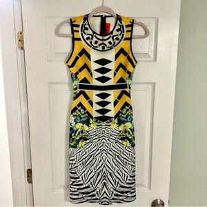 Clover Canyon Beaded Scuba Shift Dress Size Small S